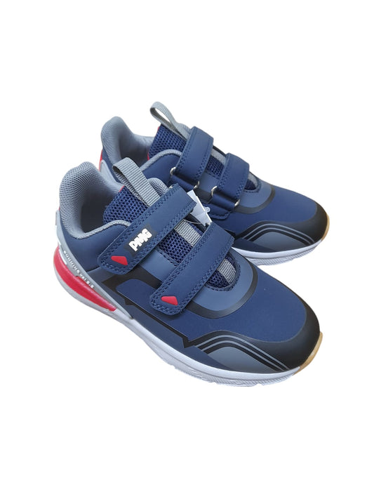 Sneakers PRIMIGI SPORT scarpa ginnastica da bambino in nabuk blu e grigio