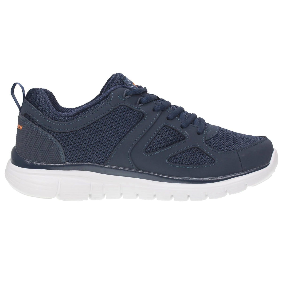 Sneakers SKECHERS scarpa running da uomo in pelle e tessuto tecnico blu notte