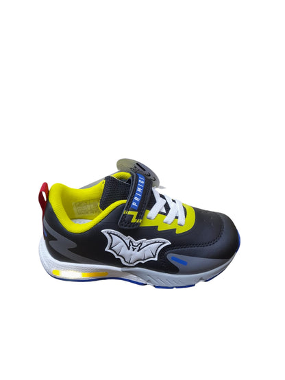 Scarpa PRIMIGI SPORT LIGHTS ginnastica bambino primi passi a luci bambino pelle nero