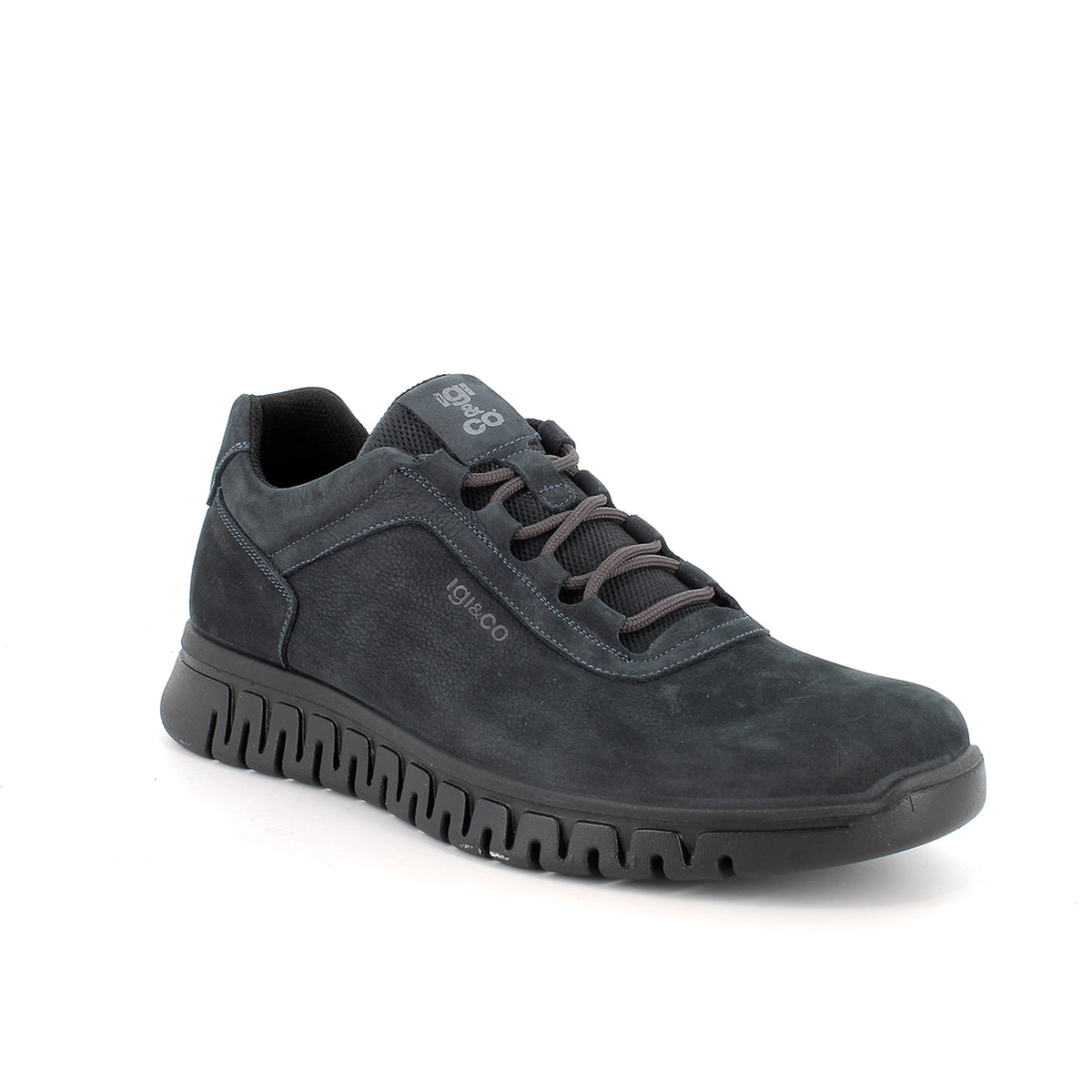 Scarpa uomo IGI&CO sneakers MADE IN ITALY in nabuk gum blu scuro