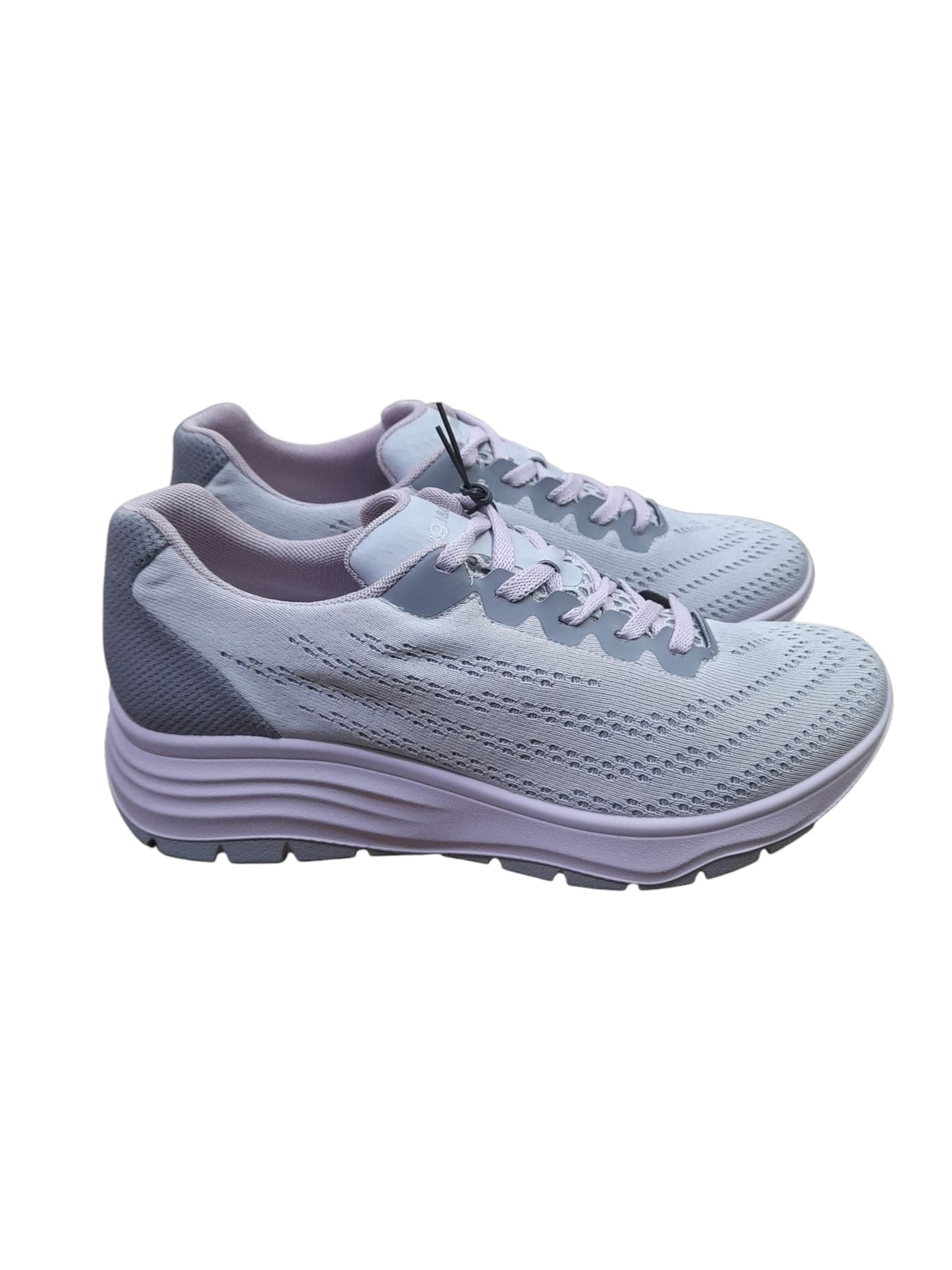 Sneakers IGI&CO scarpa donna MADE IN ITALY tessuto flyknit elasticizzato grigio perla