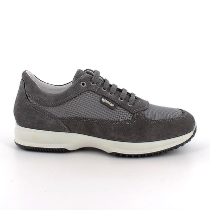 Scarpa IGI&CO Interactive uomo MADE IN ITALY in Camoscio e tessuto grigio asfalto