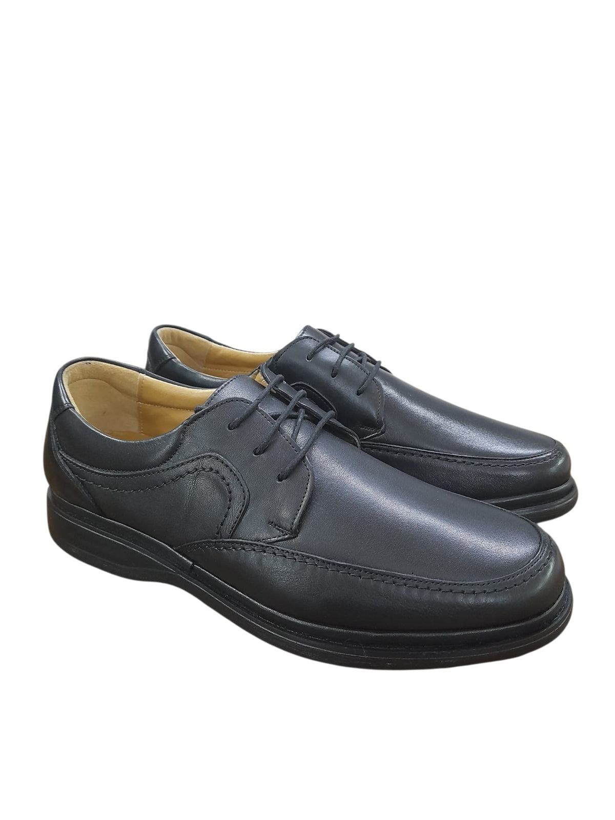 Scarpa linea confort ANTONELLO morbidone uomo MADE IN SPAIN in pelle/nappa soft nero
