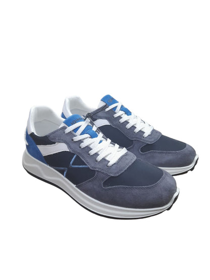 Sneakers IGI&CO scarpa sportiva uomo MADE IN ITALY in camoscio blu e tela jeans blu