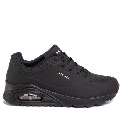 Sneakers SKECHERS UNO STAND On Air scarpa ginnastica da donna in pelle nera