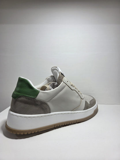 Sneakers uomo in pelle beige MVshoes calzature MADE IN ITALY