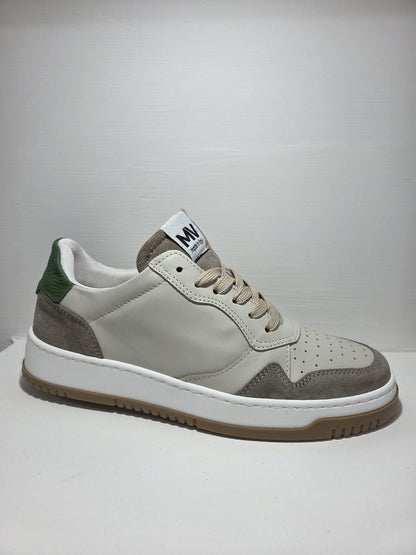 Sneakers uomo in pelle beige MVshoes calzature MADE IN ITALY