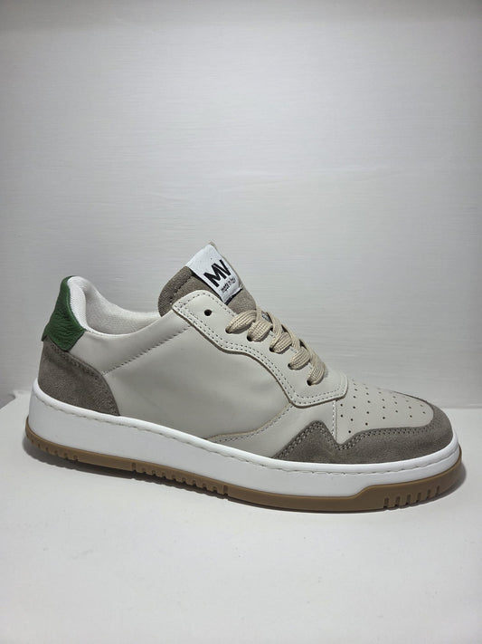 Sneakers uomo in pelle beige MVshoes calzature MADE IN ITALY