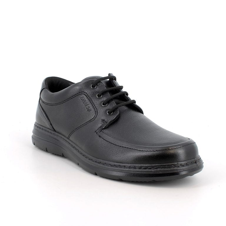 Morbidone ENVAL SOFT scarpa uomo in pelle fiore bottolato nero