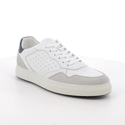 Sneakers IGI&CO scarpa sportiva uomo MADE IN ITALY in pelle fiore bottolato bianco