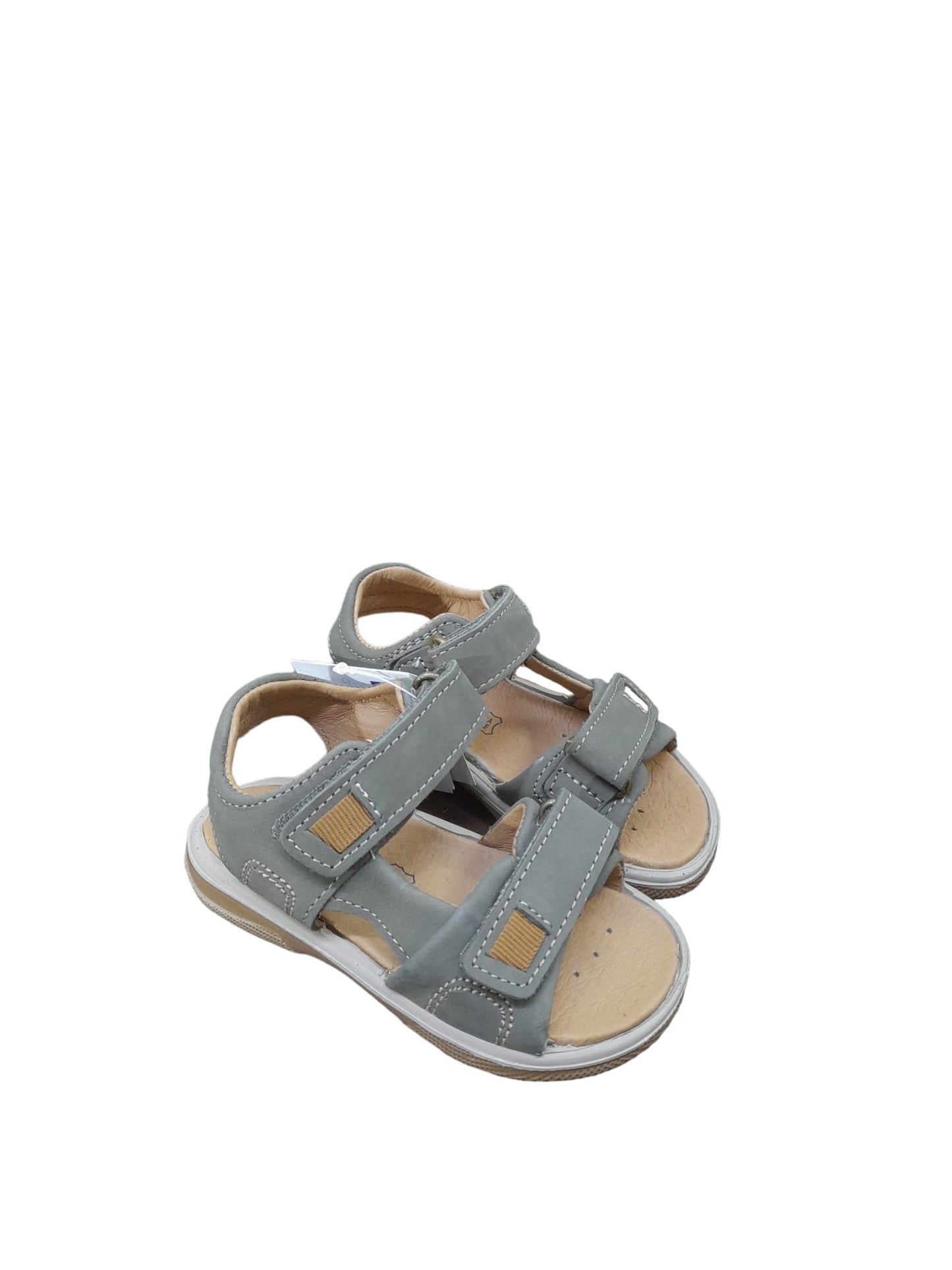 Sandalo PRIMIGI scarpa da bambino PRIMI PASSI in Nabuk gum verde militare