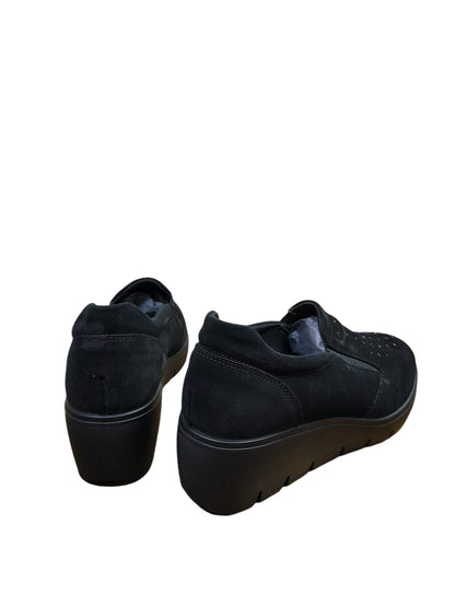 Mocassino ENVAL SOFT scarpa linea confort MADE IN ITALY in scamosciato super nero