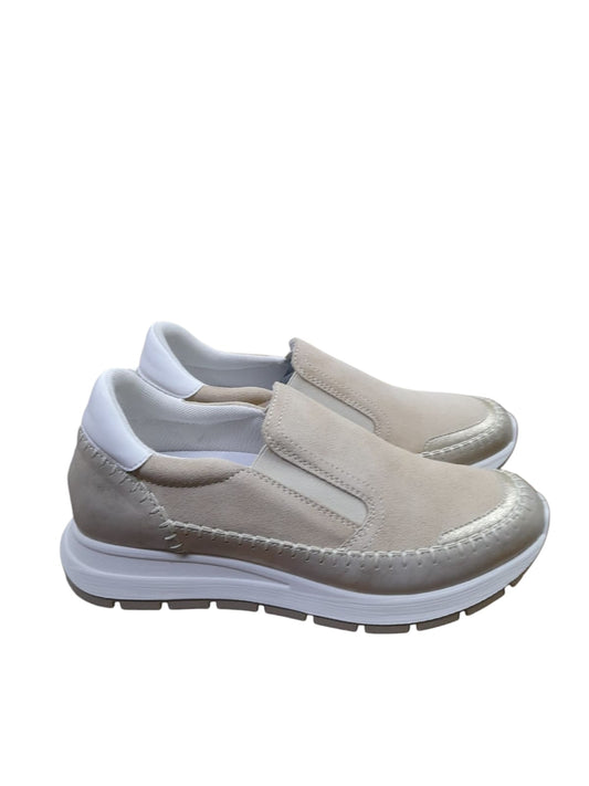 Mocassino IGI&CO scarpa linea confort e casual da donna MADE IN ITALY camoscio beige