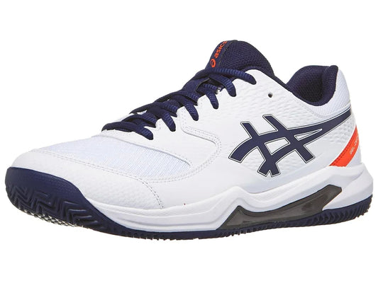 Sneakers ASICS GEL-DEDICATE 8 scarpa da tennis uomo in tessuto e pelle bianco