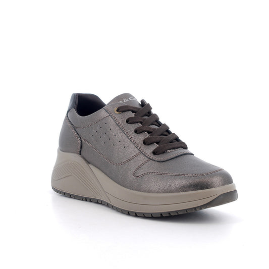 Sneakers IGI&CO scarpa donna MADE IN ITALY in pelle Dubai opaco testa di moro