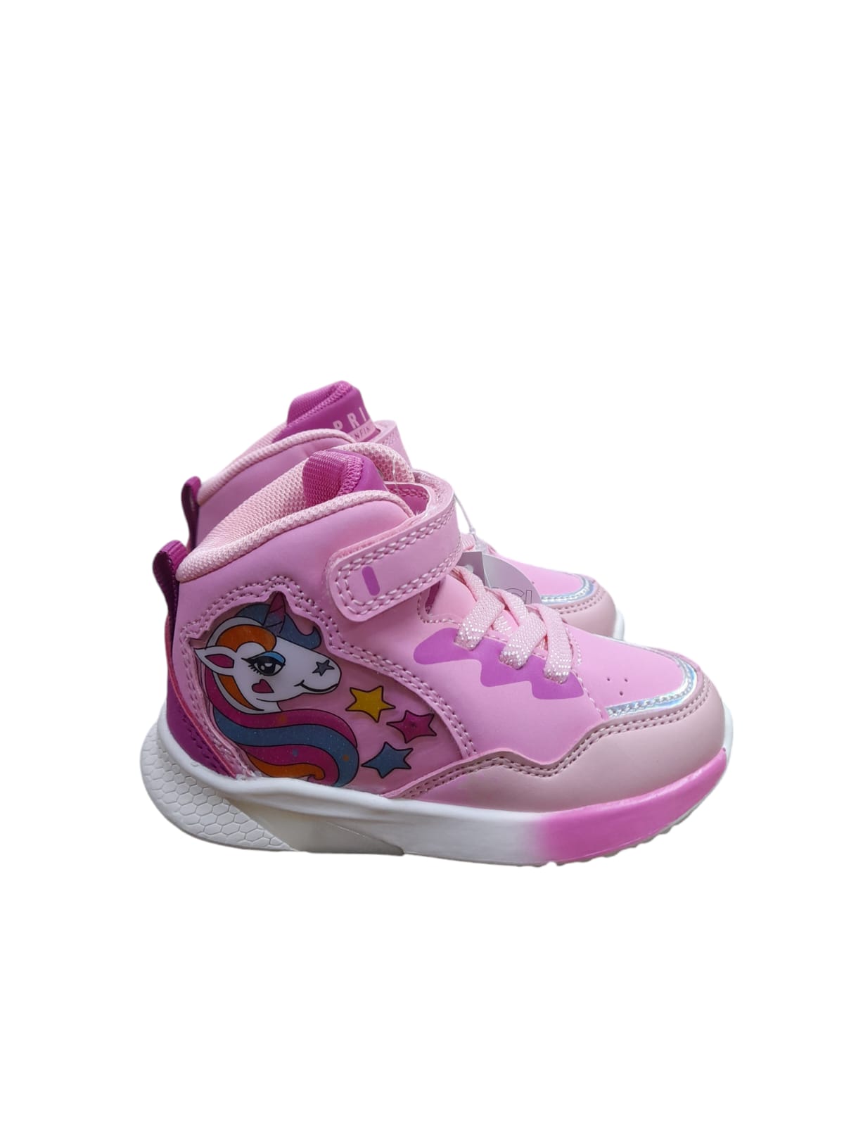 Scarpa PRIMIGI SPORT LIGHTS ginnastica bambina a luci led bambino pelle rosa rialzato