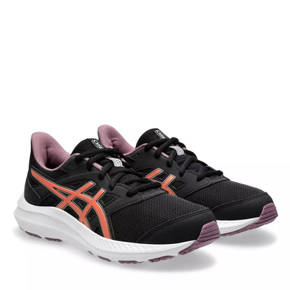 Scarpa ASISC JOLT 4 running da donna in tessuto e crosta nero e desert red