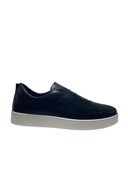 Sneakers uomo Triplo elastico in pelle nera CHAMPIGNON calzature MADE IN ITALY