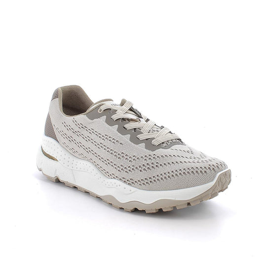 Sneakers IGI&CO scarpa donna MADE IN ITALY in tessuto Flyknit elasticizzato sabbia