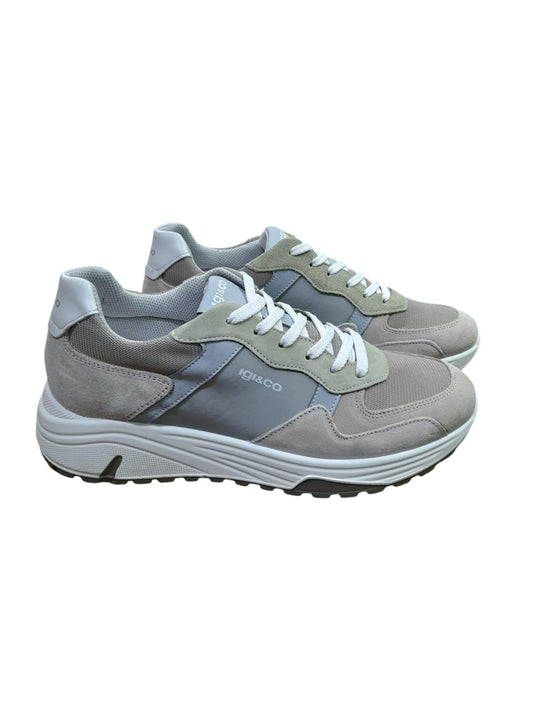 Sneakers IGI&CO scarpa sportiva MADE IN ITALY uomo in camoscio beige e Memory Foam