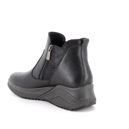 Tronchetto IGI&CO scarpotto/stivaletto donna MADE IN ITALY pelle/nappa neraGORE-TEX