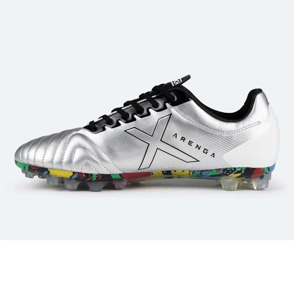 Scarpe da calcio  MUNICH ARENGA OLYMPIX 313 FG/AG da uomo in pelle argento