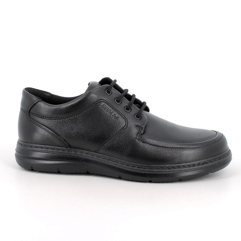Morbidone ENVAL SOFT scarpa uomo in pelle fiore bottolato nero