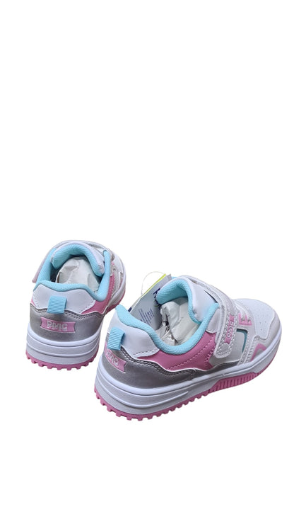 Sneaker PRIMIGI SPORT scarpa ginnastica da bambina in pelle e venice bianco a strappi