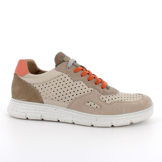 Sneakers IGI&CO scarpa sportiva MADE IN ITALY uomo in camoscio e nabuk beige