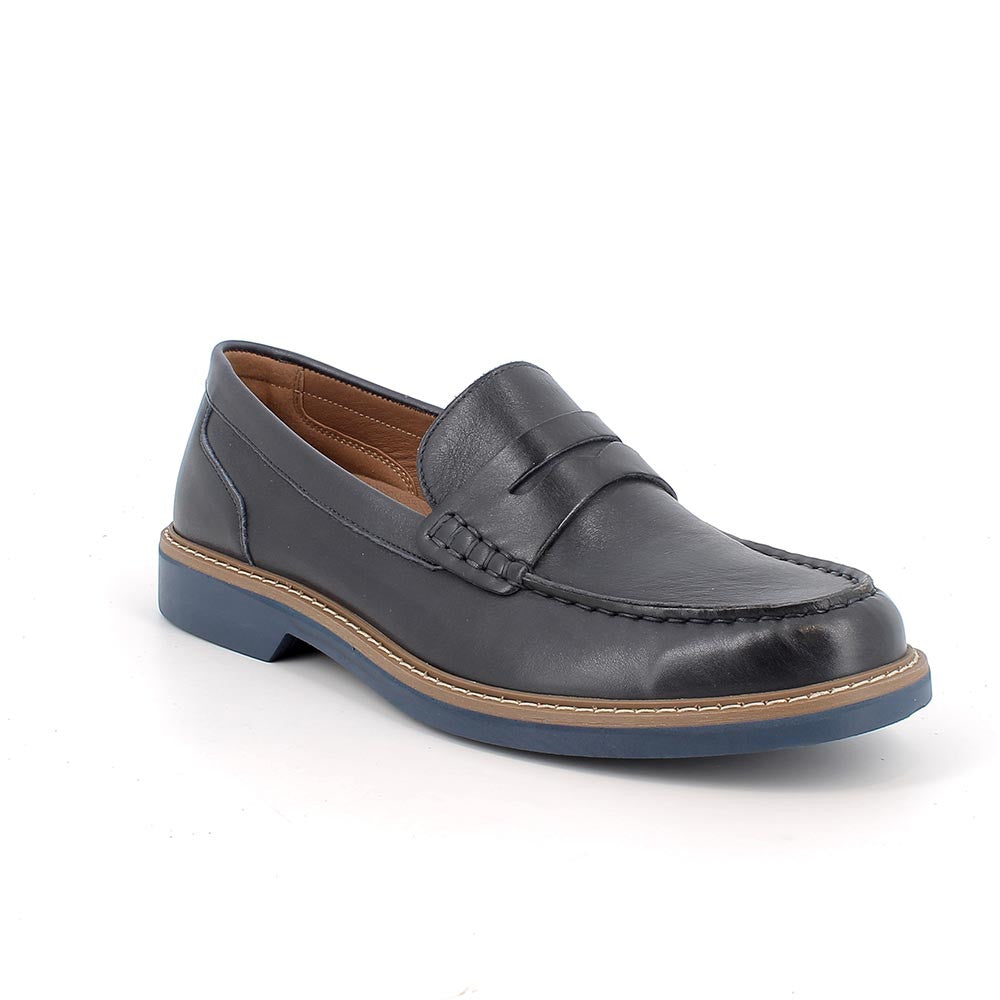 Mocassino IGI&CO uomo MADE IN ITALY in pelle/vitello blu