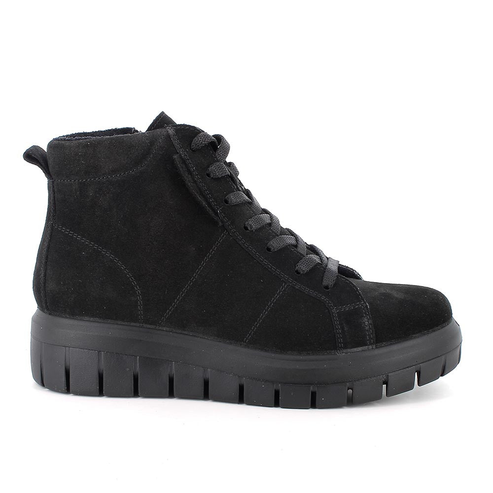 Tronchetto IGI&CO scarpa a stivaletto da donna MADE IN ITALY in camoscio  nero
