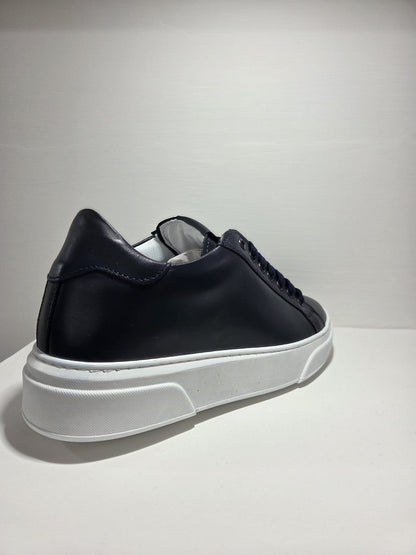 Sneakers uomo Londra in pelle blu notte CHAMPIGNON calzature MADE IN ITALY