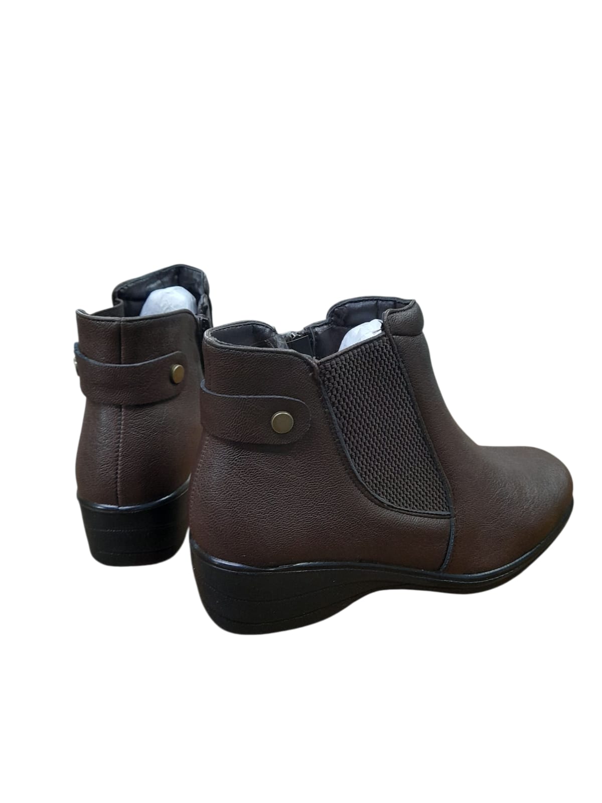 Tronchetto CINZIA SOFT stivaletto linea confort donna in pelle marrone testa di moro