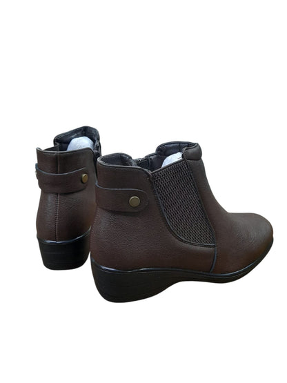 Tronchetto CINZIA SOFT stivaletto linea confort donna in pelle marrone testa di moro