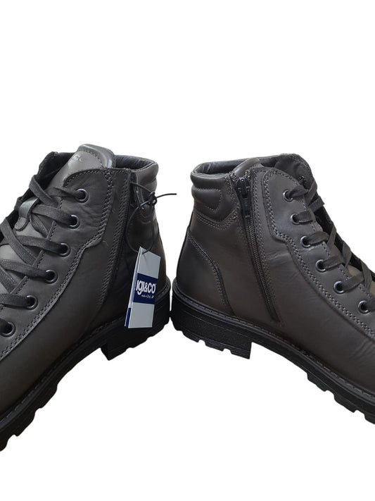 Anfibio IGI&CO scarpa a stivaletto uomo MADE IN ITALY pelle/vitello caffè spazzolato