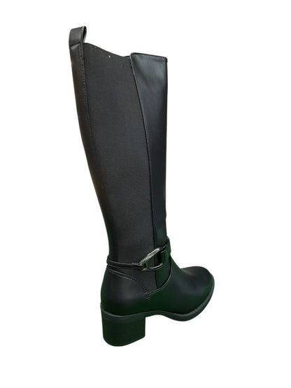 Stivale lungo AMARPIES scarpa linea comoda donna in pelle nero