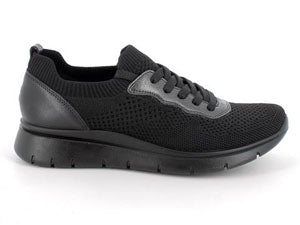 Sneakers ENVAL SOFT scarpa calzino donna MADE IN ITALY tessuto elasticizzato nero