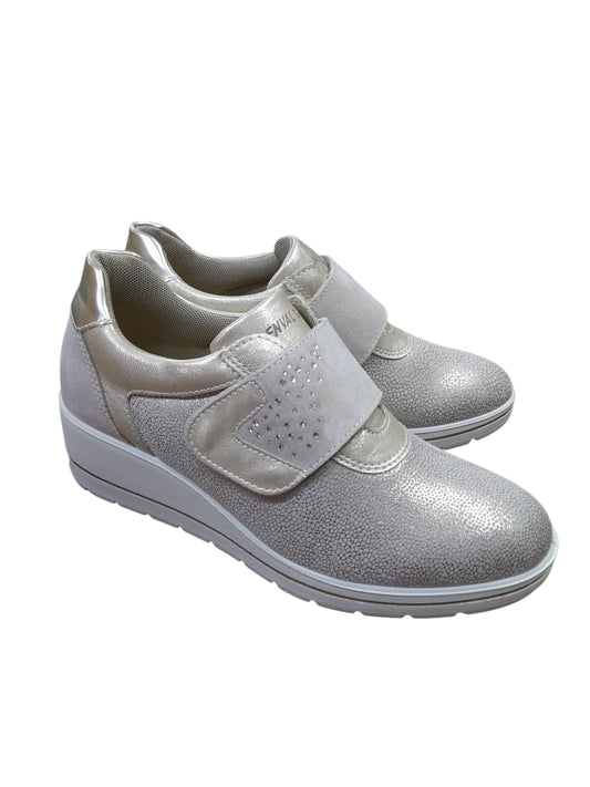 Sneakers ENVAL SOFT scarpa confort MADE IN ITALY da donna in tessuto Flyknit beige