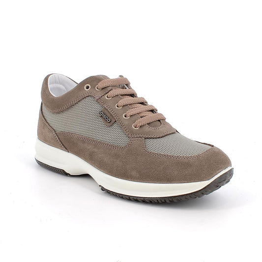 Scarpa IGI&CO Interactive uomo MADE IN ITALY in Camoscio e tessuto tortora