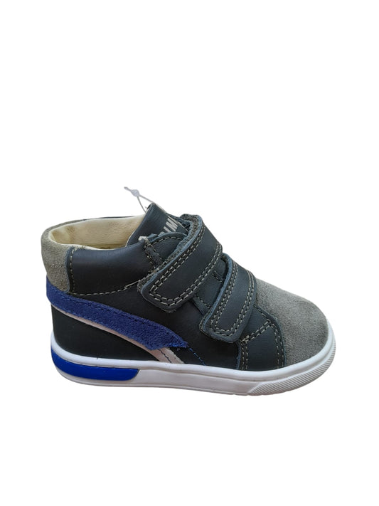 Sneaker PRIMIGI scarpa bambino Primi Passi in pelle e scamosciato grigio