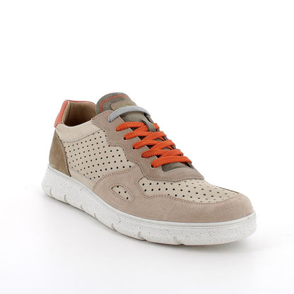 Sneakers IGI&CO scarpa sportiva MADE IN ITALY uomo in camoscio e nabuk beige