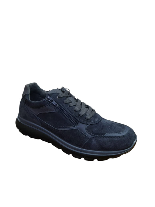 Sneakers IGI&CO scarpa sportiva uomo MADE IN ITALY in camoscio special blu notte
