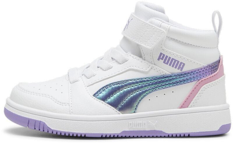 Puma Rebd V6 MidBouncySky AC+PS scarpa colletto rialzato bambina pelle bianca