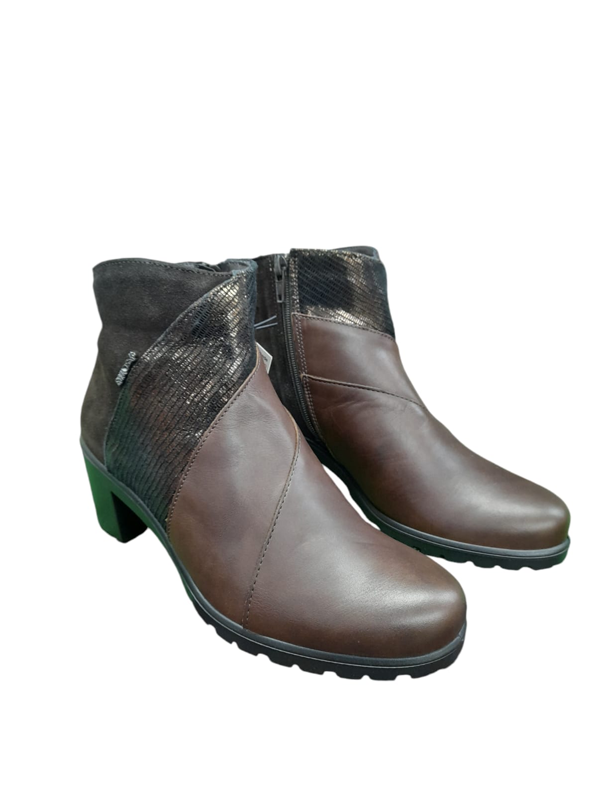 Tronchetto ENVAL SOFT stivale donna MADE IN ITALY in pelle/vitello marrone
