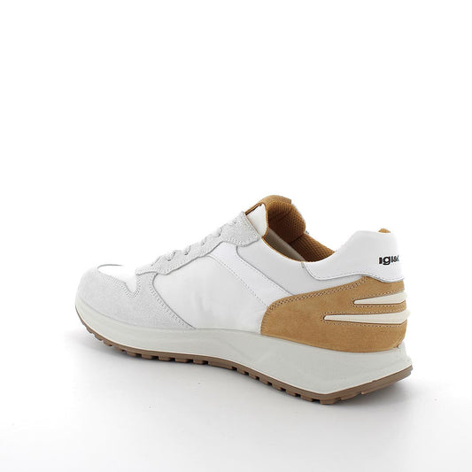 Sneakers IGI&CO scarpa sportiva MADE IN ITALY uomo camoscio e tela bianco