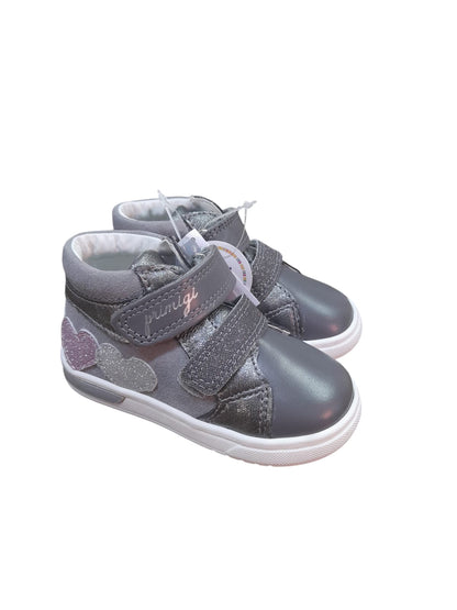 Sneakers PRIMIGI scarpa da bambina Primi Passsi in pelle e camoscio grigio