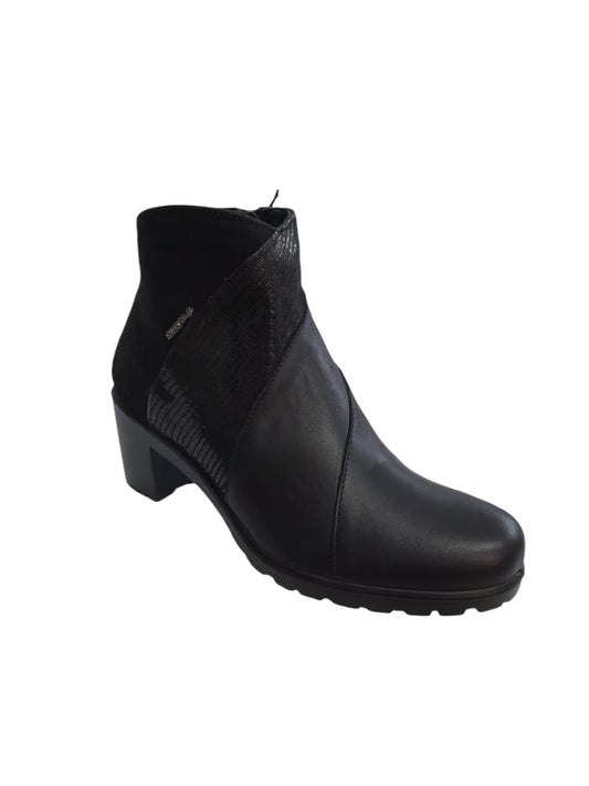 Tronchetto ENVAL SOFT stivale donna MADE IN ITALY in pelle/nappa soft nero