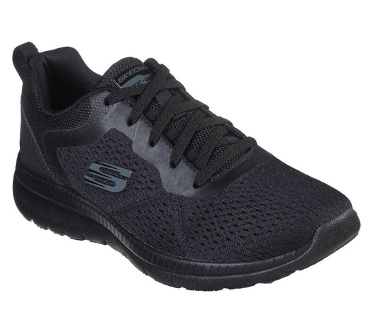SKECHERS QUICK PATH scarpa ginnastica running da donna in tessuto tecnico nero