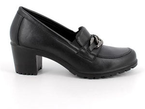 Mocassino ENVAL SOFT scarpa donna linea confort MADE IN ITALY in pelle/nappa nero