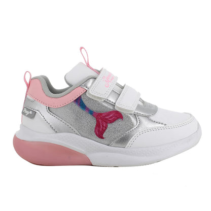 Sneakers PRIMIGI MERMAID MAGIC scarpa ginnastica bambina in pelle bianca con luci